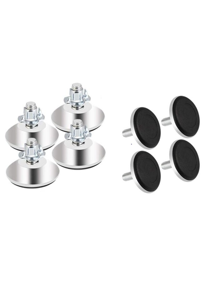 ROBUSTLINE Pack Of 4 Furniture Adjustable Legs Thread Type 10Mm W/O Teeth Nut 50Mm x 10Mm Feet Regulator