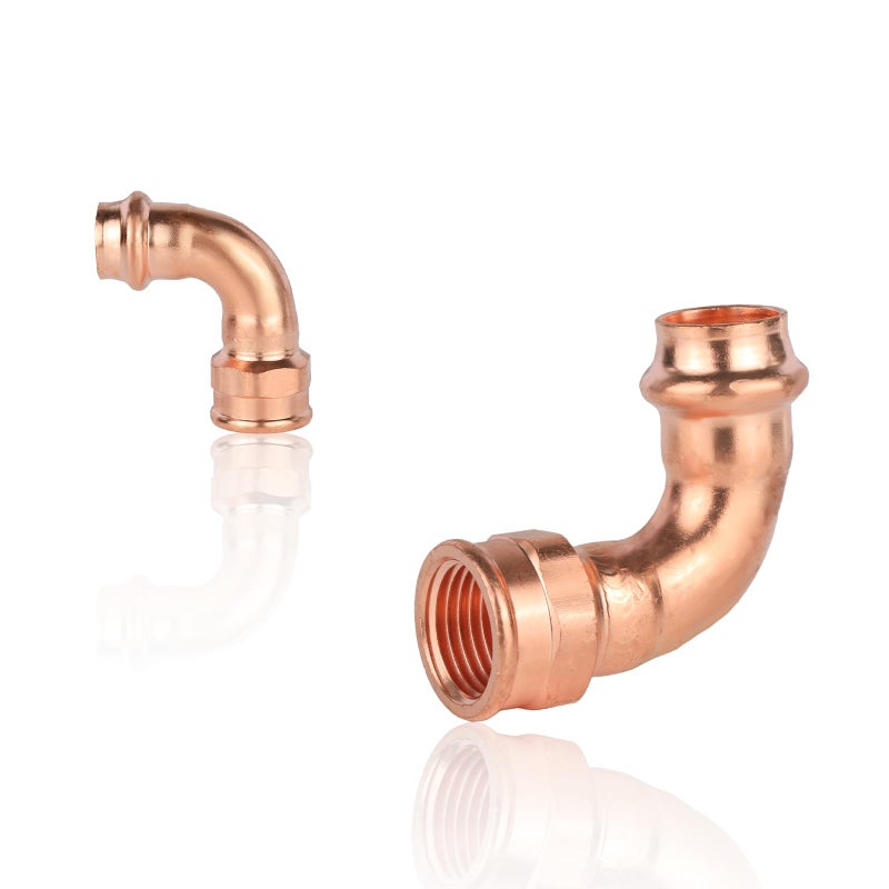 EFIELD Pack of 2 EFIELD Copper Press Elbow Fitting 12 Copper Press x 12 Female 90 Degree Elbow For Pipe Connection 12 x12 FPRESS084 - Image 2