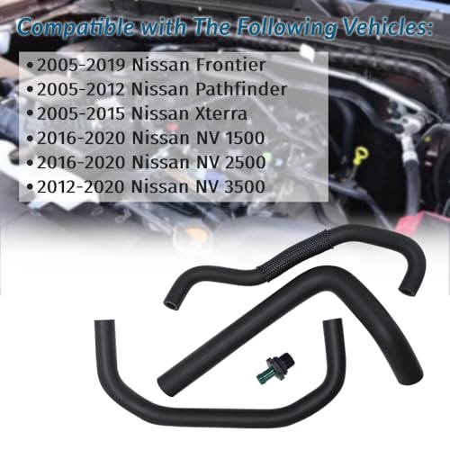 QFISH 3PCS Breather Hoses with PCV Valve Compatible with Nissan Frontier Pathfinder Xterra NV 1500 2500 3500 Replace 11823-EA20A 11826-ZL80B 11826-EA200 11810-6N202 - Image 3