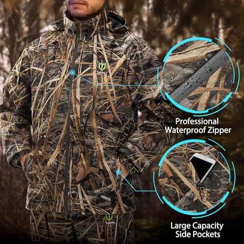 TIDEWE Rain Suit, Waterproof Breathable Lightweight Rainwear (Next Camo Evos Size M) - Image 4