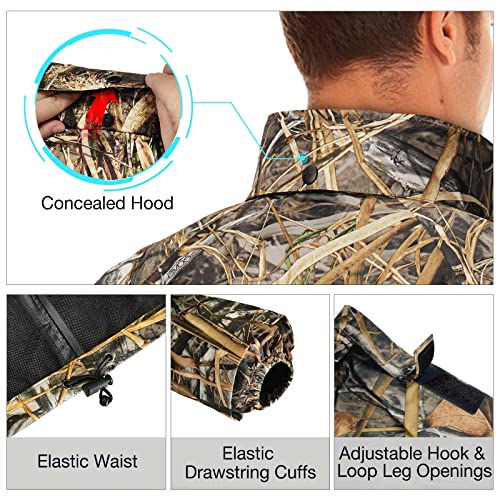 TIDEWE Rain Suit, Waterproof Breathable Lightweight Rainwear (Next Camo Evos Size M) - Image 5