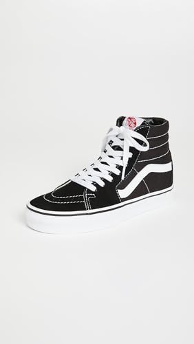 Vans UA Sk8 High Top Sneakers, Black/Black/White, 5 US Women/3.5 US Men - Image 2