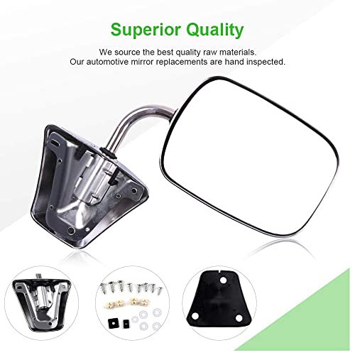 SCITOO Side Mirrors Fit For Chevy For GMC Towing Mirror Replacement Side View ABS Plastic Manual Folding Door Mirror for 1973-1991 For Chevy Blazer Suburban 1978-1991 Van 1973-1987 For GMC Jimmy - Image 2