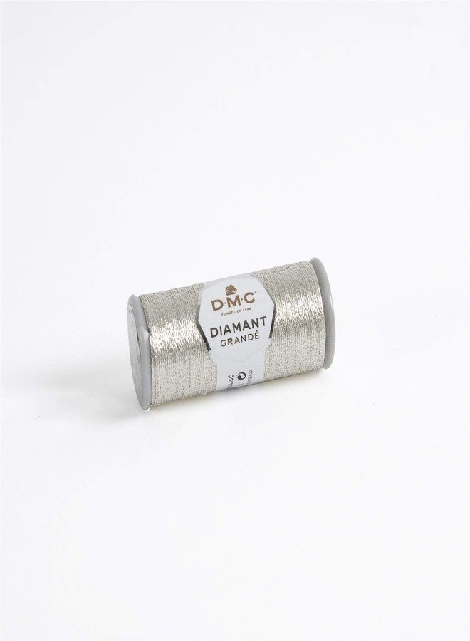 DMC Diamant Grande Metallic Thread 21.8yd - Light Silver - Image 1
