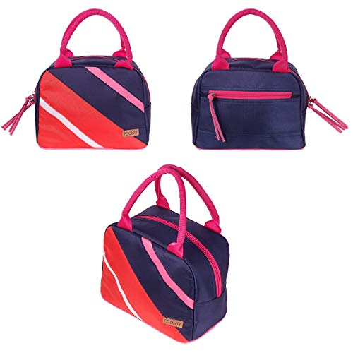 Foonty Exclusive Women's Fabric Coated with PU Lunch Bag (Multicolour, FFFLB9011C) - Image 3