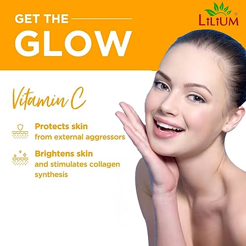 Lilium Vitamin C Facial Kit, 400g, 4 Step Deep Cleansing Hydrates & Brightens, Nourishing, Extra Glow, Oily & Dry Skin, Women & Men, All Skin Type Paraben & Sulfate Free, Pack Of 4 - Image 3