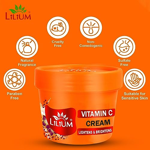 Lilium Vitamin C Facial Kit, 400g, 4 Step Deep Cleansing Hydrates & Brightens, Nourishing, Extra Glow, Oily & Dry Skin, Women & Men, All Skin Type Paraben & Sulfate Free, Pack Of 4 - Image 4