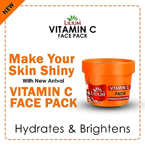 Lilium Vitamin C Facial Kit, 400g, 4 Step Deep Cleansing Hydrates & Brightens, Nourishing, Extra Glow, Oily & Dry Skin, Women & Men, All Skin Type Paraben & Sulfate Free, Pack Of 4 - Image 5
