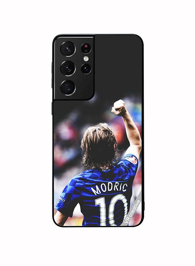 Protective Case Cover For Samsung Galaxy S21 Ultra 5G Luka Modric Design Multicolour