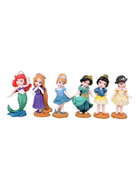 6-Piece Disney Princess Action Figure Set – Collectible Statue Toy Set for Girls, Perfect for Play & Display
