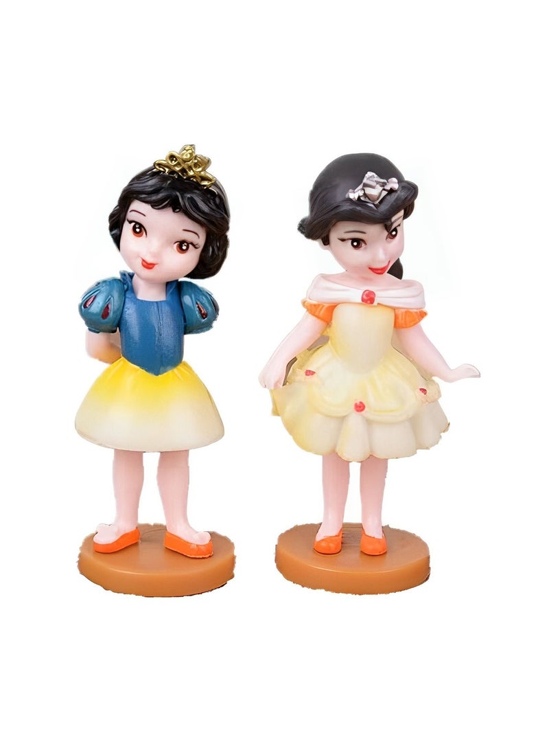 null - 6-Piece Disney Princess Action Figure Set – Collectible Statue Toy Set for Girls, Perfect for Play & Display - Image 1
