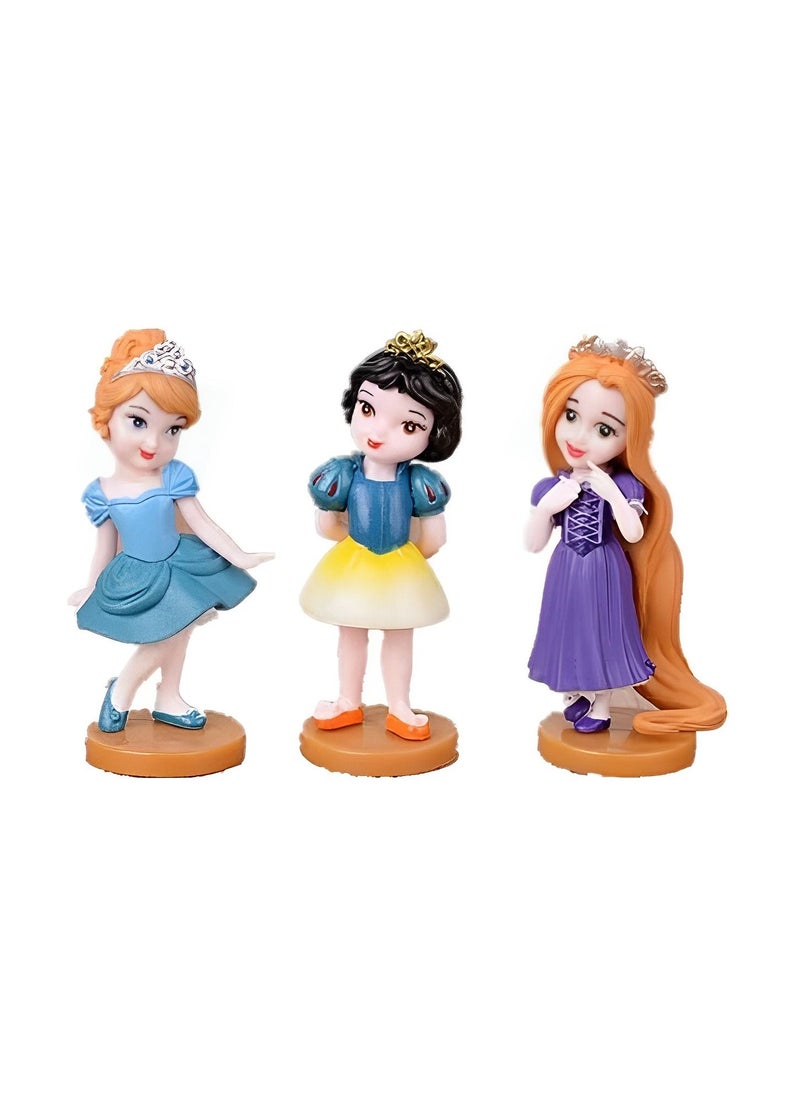 null - 6-Piece Disney Princess Action Figure Set – Collectible Statue Toy Set for Girls, Perfect for Play & Display - Image 1