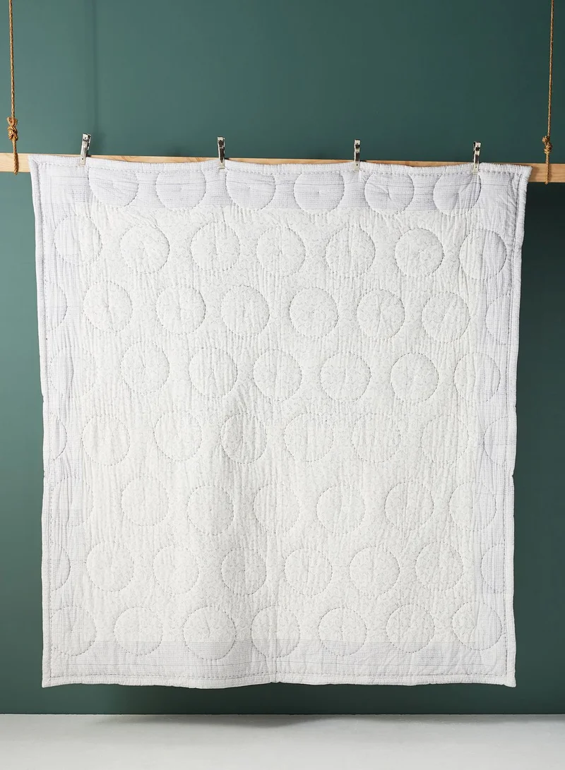 Anthropologie Home Block Print King Size Quilt