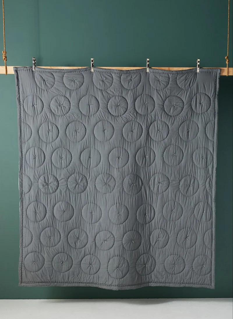 Anthropologie Home Block Print King Size Quilt
