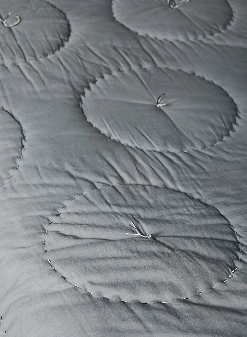 Anthropologie Home Block Print King Size Quilt