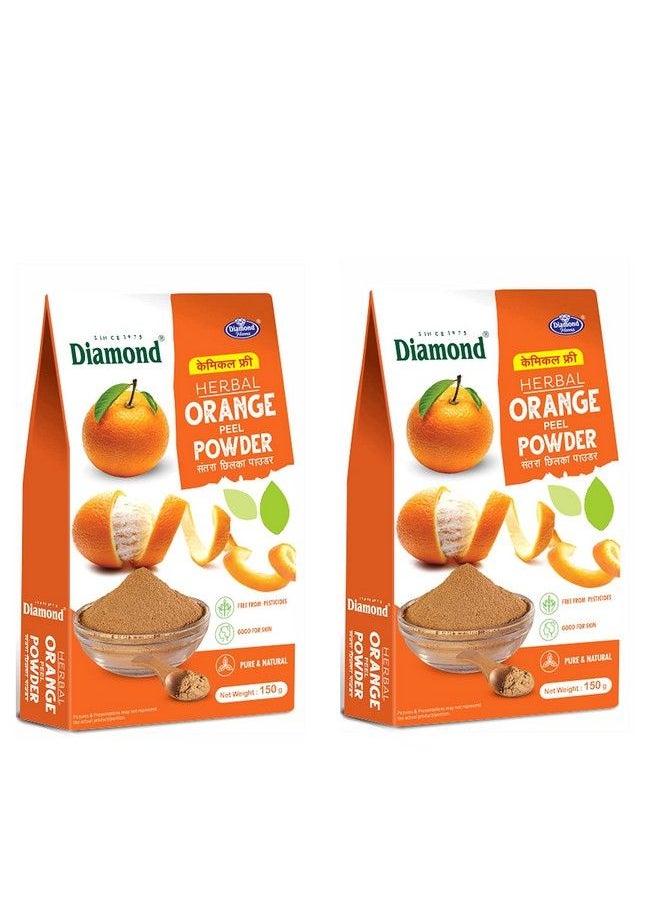 Diamond - Herbal Orange Peel (Santra Chilka) Powder For Hair Skin & Face ; Brightens Clears & Enriches Face ; Repair & Nourish Hair (150 Gm)(Pack Of 2) - Image 1