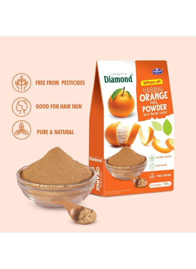 Diamond - Herbal Orange Peel (Santra Chilka) Powder For Hair Skin & Face ; Brightens Clears & Enriches Face ; Repair & Nourish Hair (150 Gm)(Pack Of 2) - Image 1