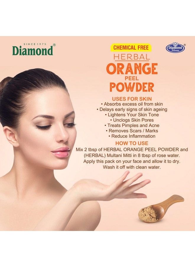 Diamond - Herbal Orange Peel (Santra Chilka) Powder For Hair Skin & Face ; Brightens Clears & Enriches Face ; Repair & Nourish Hair (150 Gm)(Pack Of 2) - Image 1