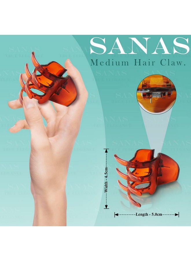 Sanas Cute Claw Clips 4Pcs Medium Claw Clips Fancy Hair Clips For Women Fashion Hair Jaw Clips For Women Butterfly Hair Clips For Girls Hair Accessories For Women Non Slip Claw Clips 4Pcs - Image 3