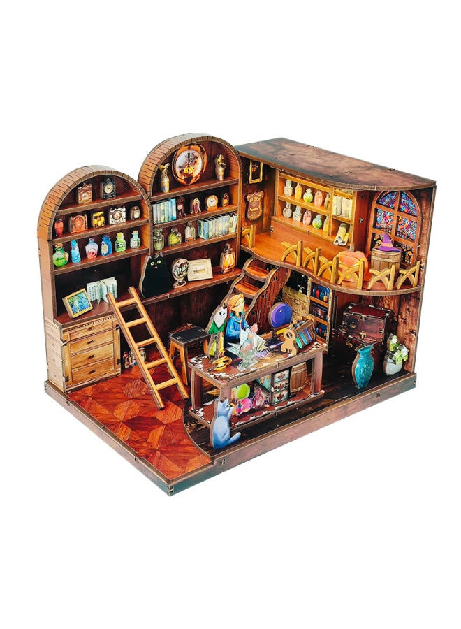 3D Puzzle DIY Miniature Scene Magic Potion Laboratory Creative House Wooden Educational Toy - Image 5