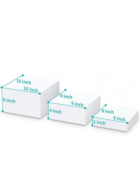 HIIMIEI Buffet Risers, Food Risers for Buffet Table, Display Stand Shelf for Catering Collectibles, Acrylic Cube Display Nesting Risers with Hollow Bottoms 6PCS 8''x9''x10''