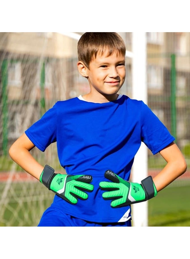 أيه بي جي قفازات حارس المرمى لكرة القدم للأطفال والفتيان بكف قوي وممسكات فعّالة - Image 4