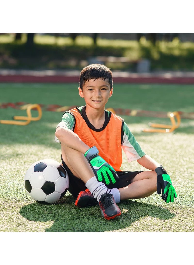 أيه بي جي قفازات حارس المرمى لكرة القدم للأطفال والفتيان بكف قوي وممسكات فعّالة - Image 5