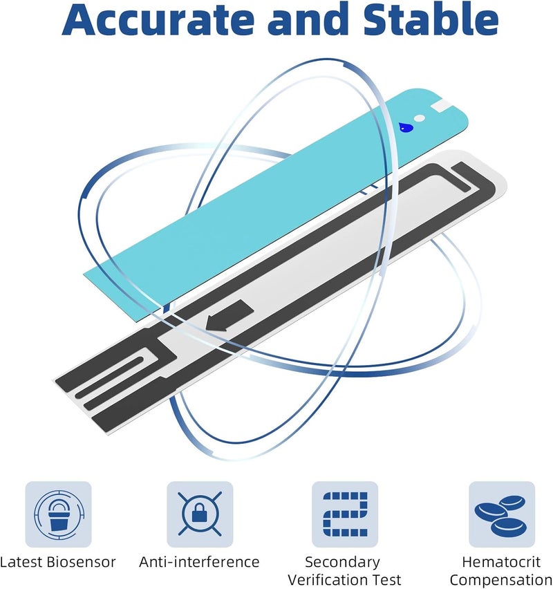 Metene TD4116 Blood Glucose Test Strips 300 Count Test Strips for Diabetes Use with metene TD4116 and metene S Blood Glucose Monitor OnlyNo Monitor - Image 4