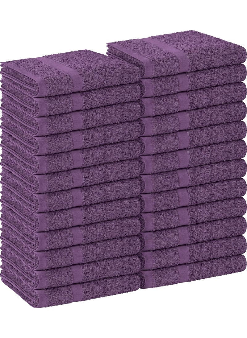 Utopia Towels - Utopia Towels  Salon Towel Pack of 24 Not Bleach Proof 16 x 27 Inches Highly Absorbent Cotton Towels for Hand Gym Beauty Spa and Home Hair Care Plum - Image 1