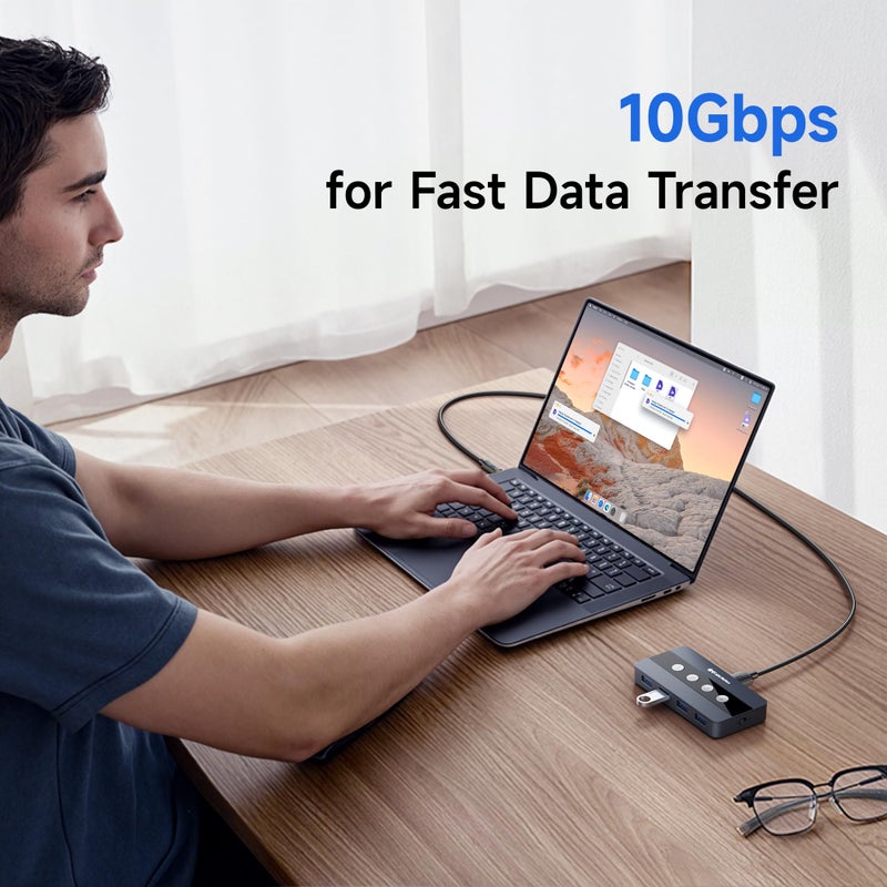 Cable Matters 10Gbps Short USB C to Micro USB 3.0 Cable - 1ft, USBC Hard Drive Cable, Micro B to USBC Cord, Compatible with Seagate, LaCie, Toshiba, Samsung, WD External Hard Drive, Black - Image 5
