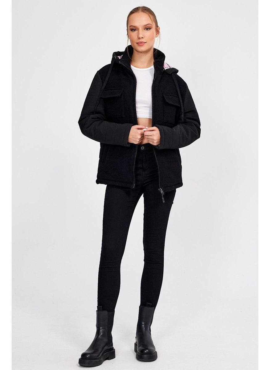 Alexandergardi - Alexandergardı Hooded Comfort Fit Wool Coat (E20-379401) - Image 1