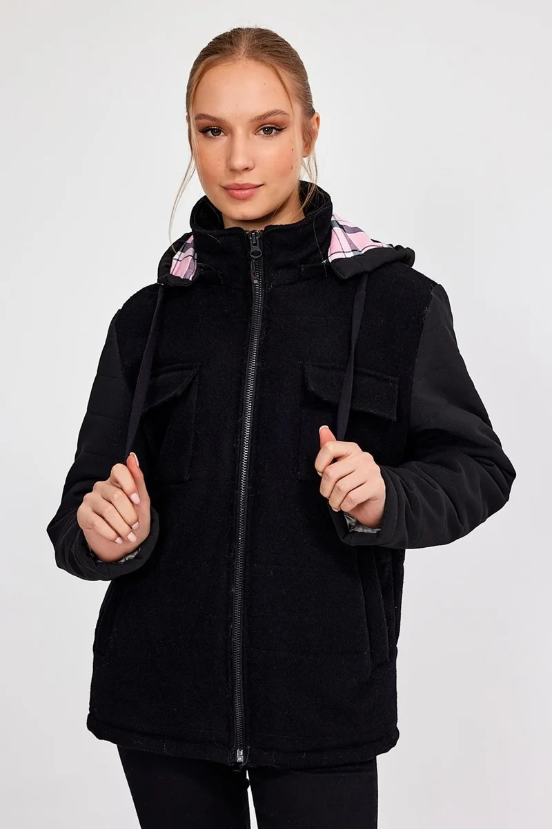 الكسندر جاردي Hooded Comfort Fit Wool Coat (E20-379401)