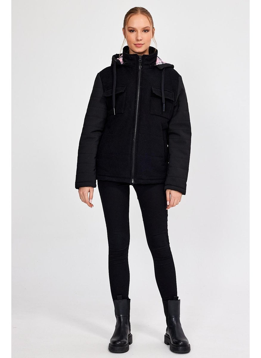Alexandergardi - Alexandergardı Hooded Comfort Fit Wool Coat (E20-379401) - Image 1