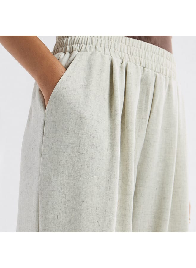 Splash FAV Solid Wide Leg Joggers with Elasticated Waistband and Pockets - Image 4