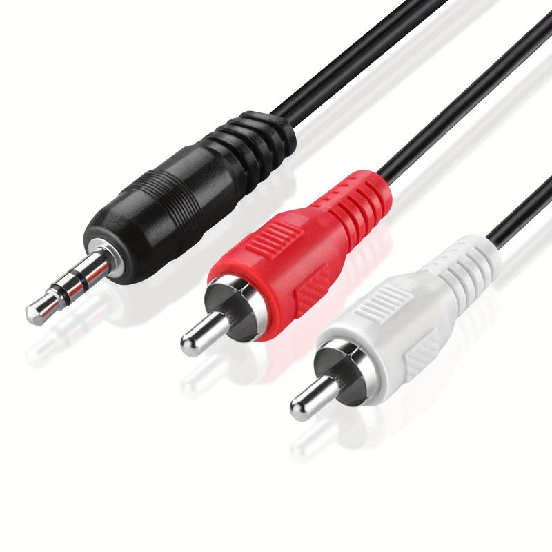 3.5 مم إلى كابل صوت Y 2RCA 15 متر موصل ستيريو AUX مقسم لمكبرات صوت HDTV - Image 4