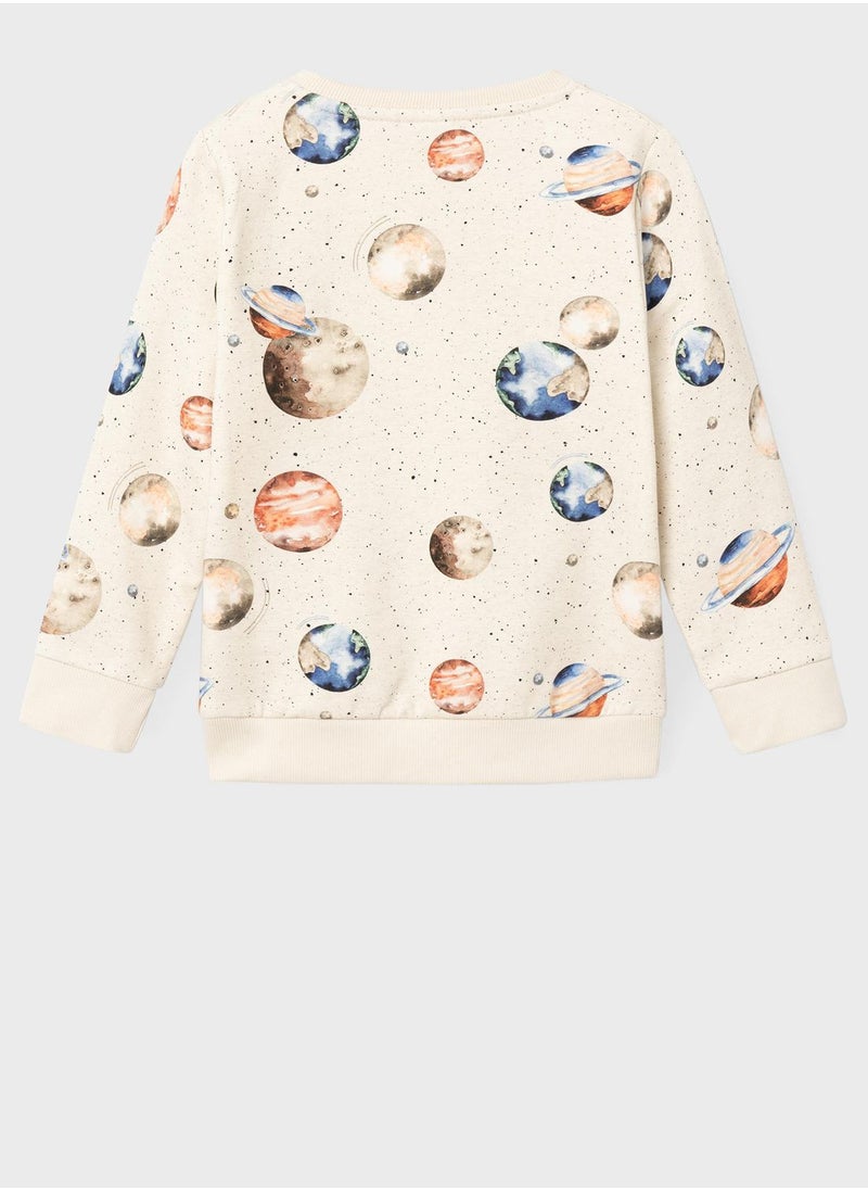 NAME IT - Kids Planet Print Sweatshirt - Image 1