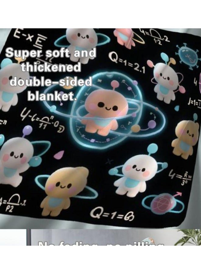 عام بطانية رقيقة من الفانيلا (حرارة ومريحة، ومناسبة للنوم واستخدام اللعبة والغبار والرمل) 150 سم * 200 سم - 874 - Image 3