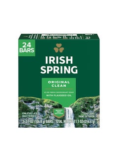 Irish Spring Bar Soap for Men Original Clean Smell Fresh and Clean for 12 Hours Men Soap Bars for Washing Hands and Body Mild for Skin Recyclable Carton 37 Ounce  3 Count Pack of 8