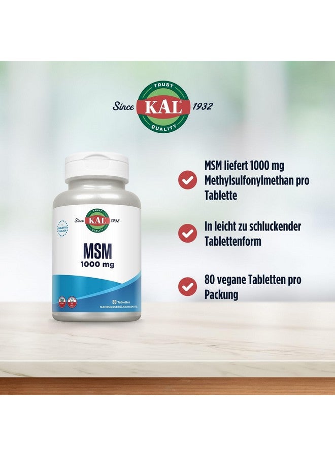 KAL 1000 Mg Msm Tablets, 80 Count - Image 2
