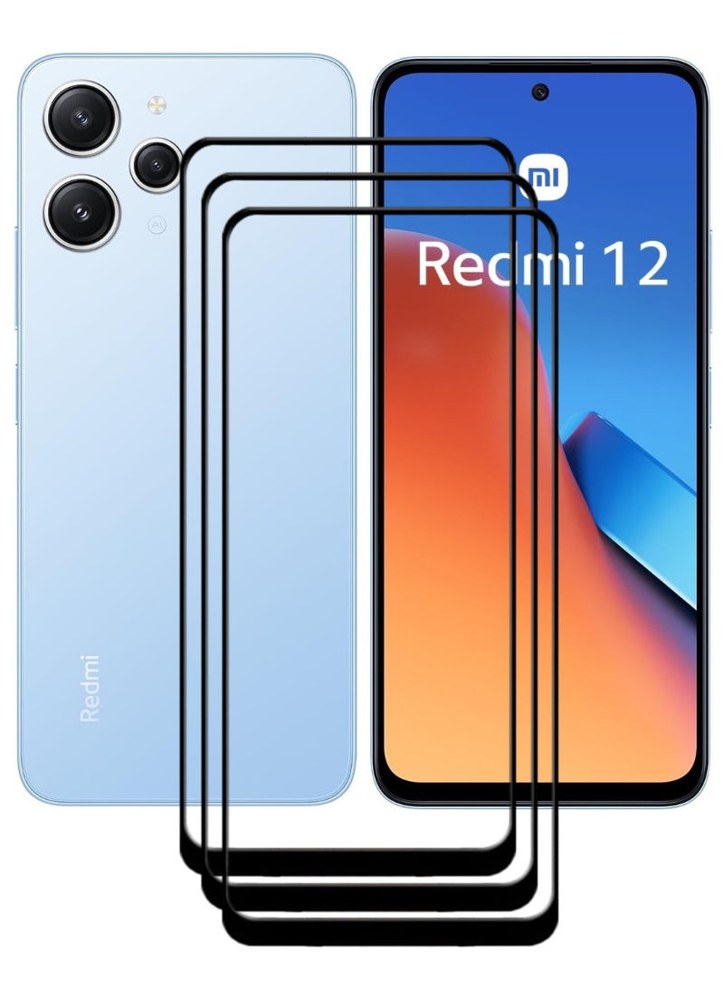 أكاليكس 3   قطع، حماية شاشة،  لهاتف شاومي ريدمي 12  ، جودة ممتازة. - Image 1