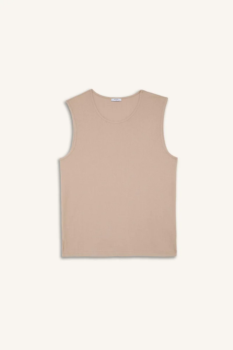ديفاكتو Regular Fit Crew Neck Tank Top