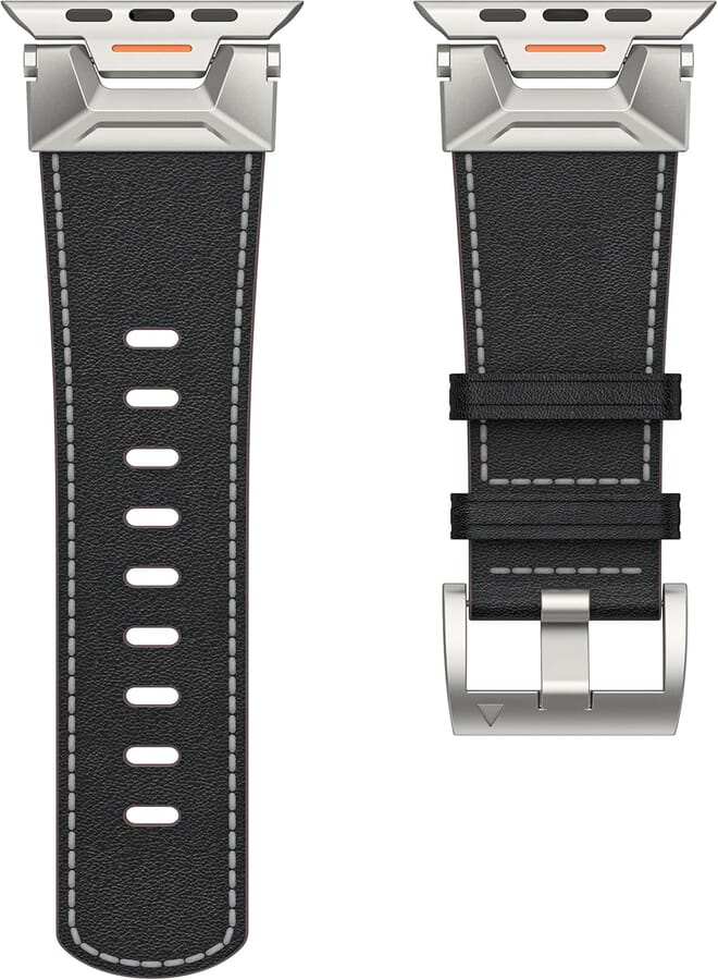 Next store Leather Band Compatible with Apple Watch Band 49mm 45mm 44mm 42mm, Genuine Leather Strap Compatible with Apple Watch Ultra SE2 SE Series 8-1