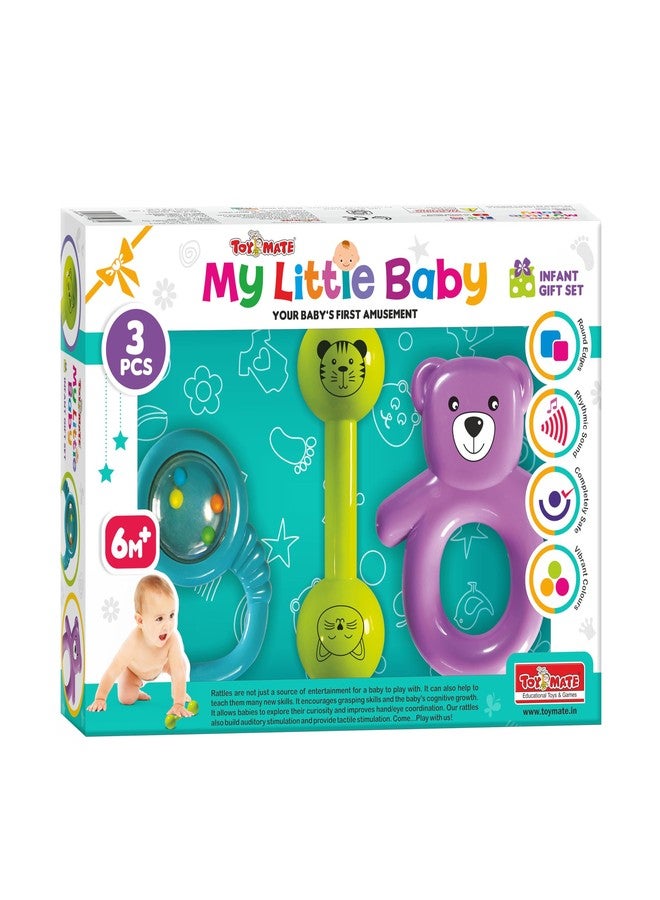 Toymate My Little Baby Infant Rattle Gift Set (3 PCS) - Baby Rattle Toys for 6+ Months | Non-Toxic Musical Teether & Hand Grasping Toys | Early Learning & Sensory Development Toys for Babies - Image 1