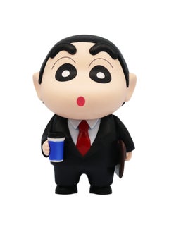 Anime Black Business Suit Crayon Shin-chan Character Figures Suitable For Ornaments And Gifts