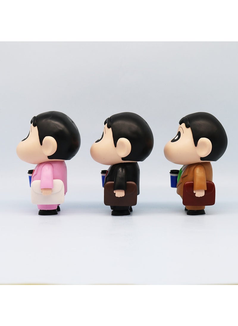 Generic - Anime Black Business Suit Crayon Shin-chan Character Figures Suitable For Ornaments And Gifts - Image 1