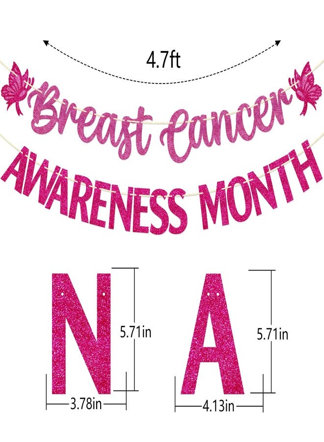 FOZEE Breast Cancer Awareness Month Banner, Breast Cancer Party Decorations, October Pink Decor - Image 2