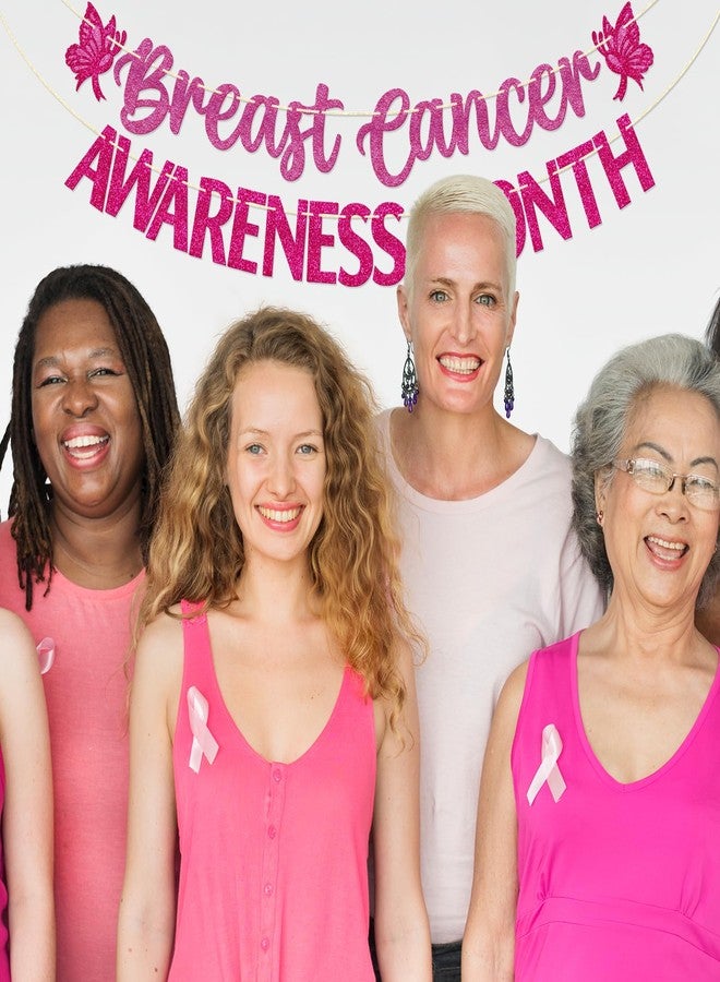 FOZEE Breast Cancer Awareness Month Banner, Breast Cancer Party Decorations, October Pink Decor - Image 4