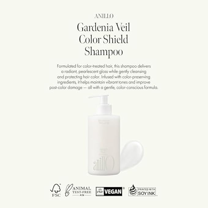 GARDENIA VEIL COLOR SHIELD SHAMPOO  COLOR-TREATED HAIR CARE WITH VEGAN COLLAGEN, PROTEIN COMPLEX & WHITE BLOOM  SHINE ENHANCING, DAMAGE REPAIR, SULFATE & SILICONE-FREE  300ML / 10.1 FL OZ - Image 2