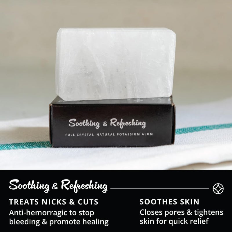 Royal Shave كتلة الألمنيوم الطبيعية 100%، حجر مهدئ للبشرة بعد الحلاقة، يخفف من حروق الحلاقة ويعالج الجروح العرضية (3.5 أونصة) مصنوع في فرنسا - Image 2