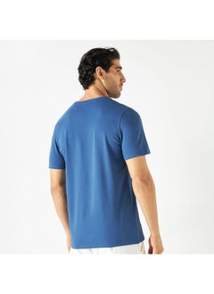 Iconic Iconic Slogan Print Crew Neck T-shirt with Short Sleeves  - Image 3